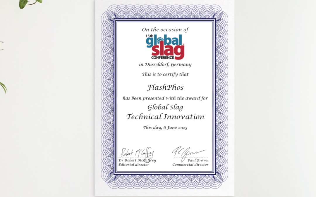 FlashPhos awarded Global Slag Innovator of the Year